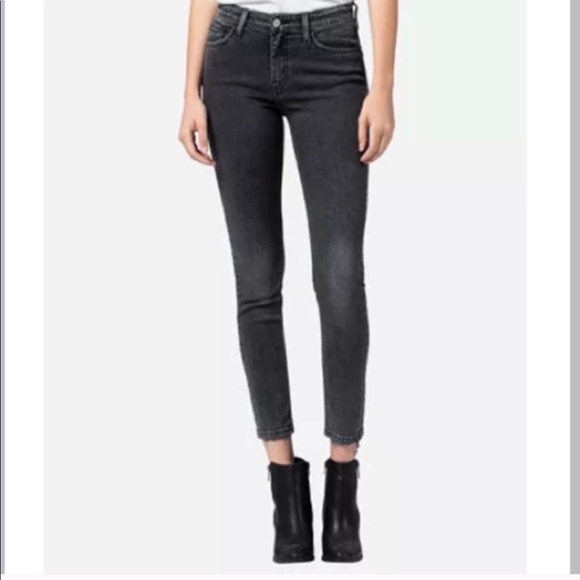 FLYING MONKEY Washed Black Stretch Skinny Ankle Jeans 5 - Picture 1 of 7